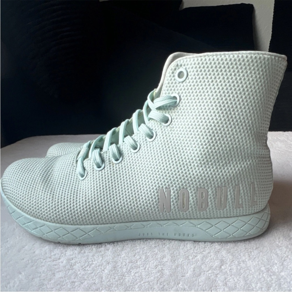 NOBULL Perforated High-Top Sneakers in Mint - Picture 5 of 11